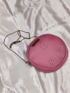 Pink Flower Chain Bag