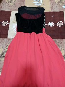 Stylish Pink High-Low Dress