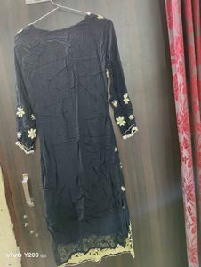 Black Lucknowi Kurti