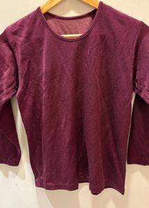 Burgundy Beautiful Long Sleeve Top
