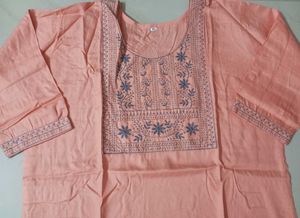 New Cotton Kurti With Thread Work