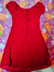 NEWME RED MAROON DRESS