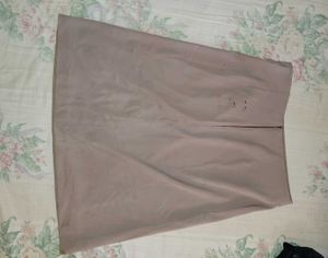 Vintage Taupe Belted Skirt