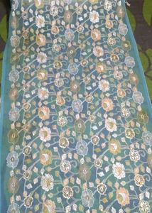 Embroidery Georgette Sky Blue Dupatta
