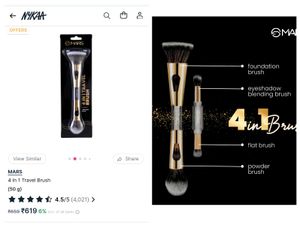 Mars 4 In 1 Travel Makeup Brush