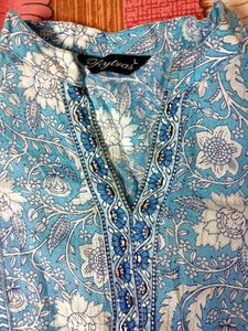 Floral Print Blue Top