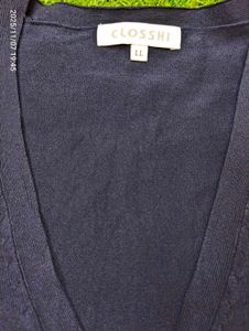 New Navy Blue Cardigan Sweater