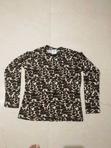 Animal.Print Full Sleeves t Shirt
