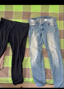 H&amp; M Skinny Jeans 👖 &amp; Navy blue joggers
