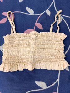 Cute Cream Crop Top