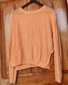 Orange Woolen Top For Women