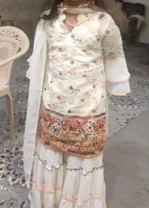 Cream Garara For Girls
