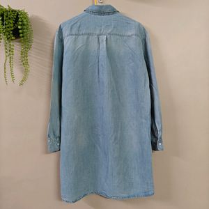 Mango Linen Blend Shirt Dress