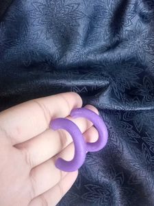 Purple Hoop Earrings