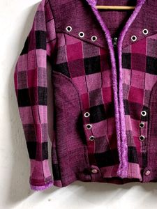 Purple Hoodie With Zipper