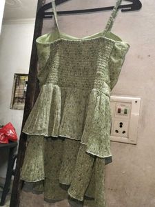 Green Floral Dress with Jacket