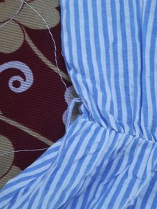 An Unused Mast And Harbour Peplum Striped Dress