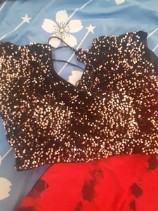 Red &amp; Black Saree