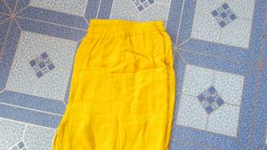 Yellow Colour Kurti With Palazzo And Dupatta