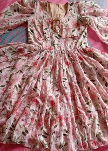 Floral Print Tiered Maxi Dress