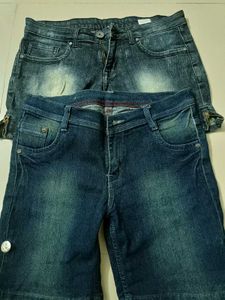 Combo Of Denim Shorts, Pant And Jeans