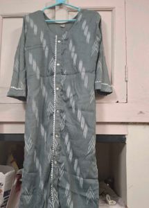 Grey Printed Kurta