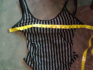 Striped One-Piece Swimsuit/Bodysuit