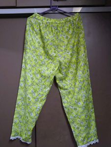 Green Floral Kurti Pant