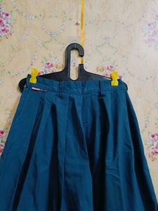 Teal Pleated Skirt