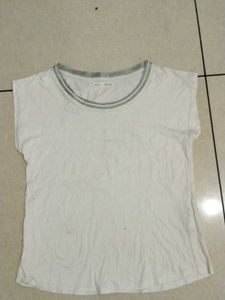 new women White T-Shirt