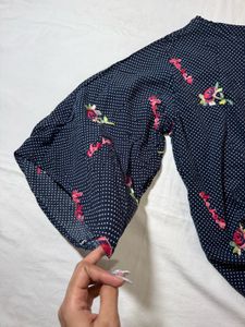 Polka Dot &amp; Rose Top