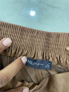 M&amp;S Brown Satin Palazzo Luxe ✨🔥