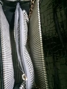 Black Structured Sling Bag