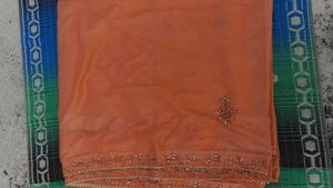 chinon hevy Jaipuri sarees with blouse