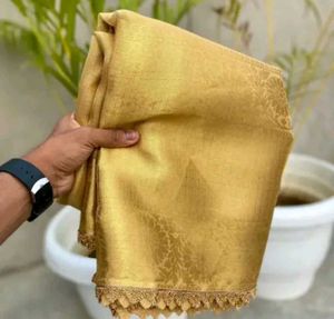 Tissue Saree With Double Kanchi Weaving Border
