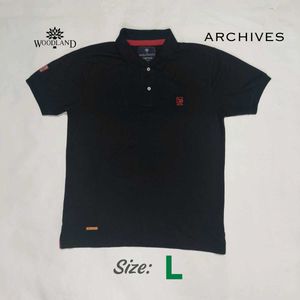Woodland Black Polo T-shirt