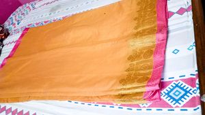 Orange &amp; Pink Saree