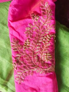Cotton Blend Saree, With Blouse Piece