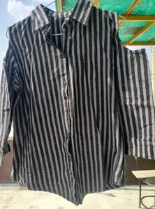 Striped Button-Down Shirt