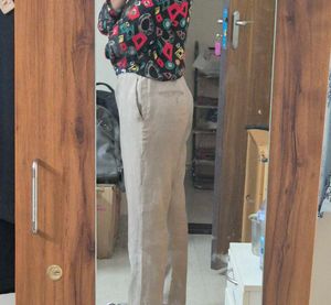 Light Beige Formal Trousers – Size 32(Loose Fit)