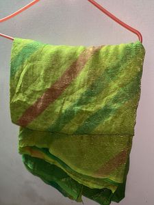 Elegant Green chiffon saree