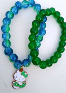 Hello Kitty Charm Bead Bracelet Set