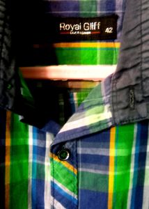Blue &amp; Green Plaid Button-Down Shirt