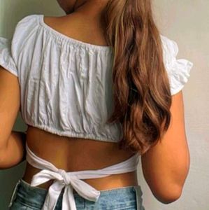 White Peasant Top