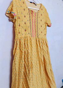 Yellow Embroidered Dress