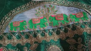 Green saree and blouse