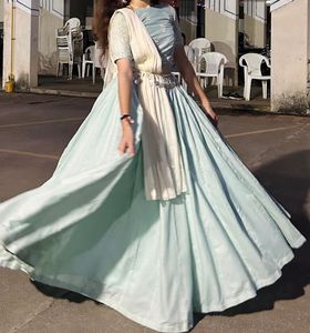 blue chicken work lehenga choli