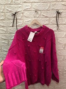 Stylish Pink Knit Sweater👜🕶️