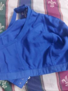Blue Wire-Free Bra Size 38C