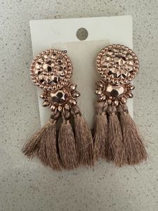 H&M Rose Gold Tassel Earrings